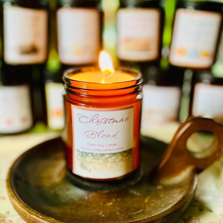 LuvinbyJessica.etsy.com - Wholesale Jar/Filled Candle - Apple Pumpkin Soy Candle for Fall and Winter Decor7