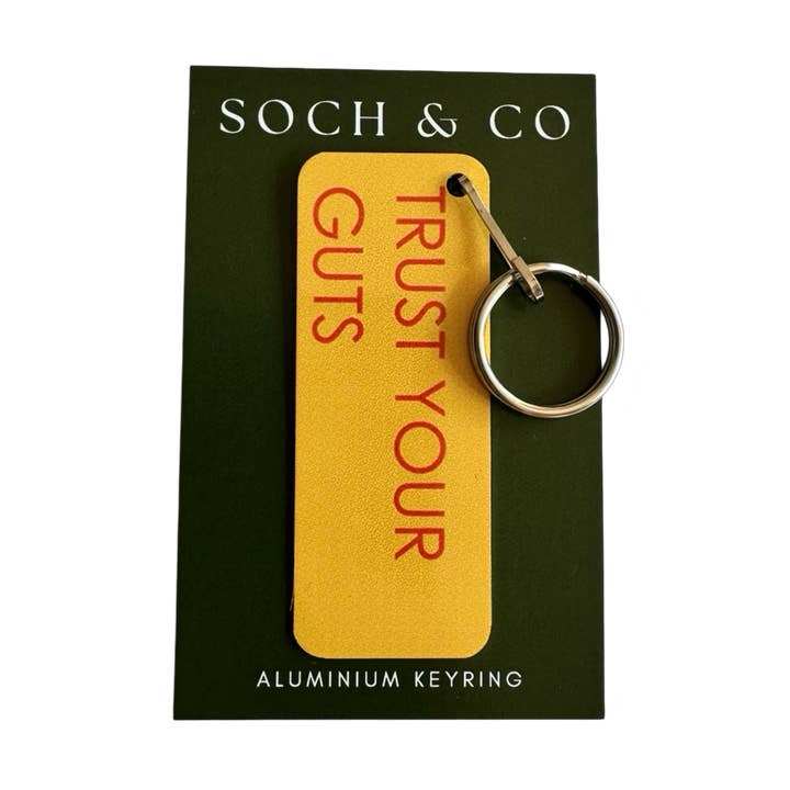 Trust your guts keyring for wholesale by soch and co