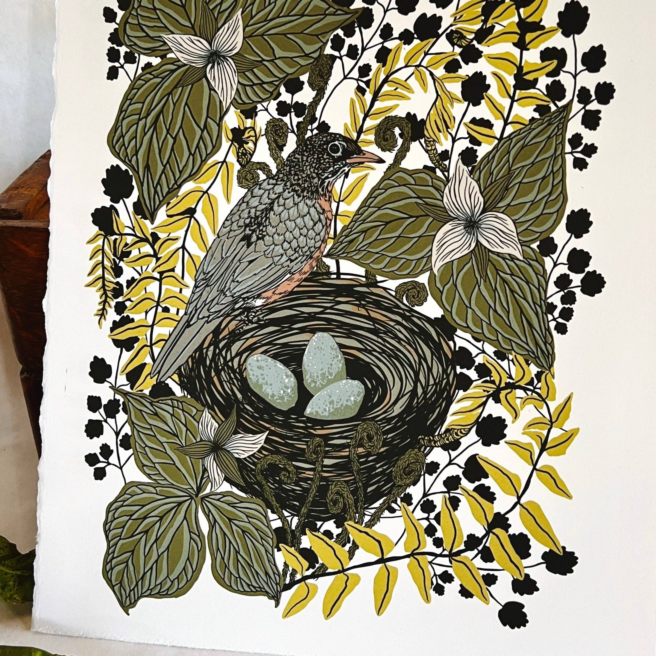 Needlebone, LLC - Wholesale Art Print - Wakerobin - 14x11 Print2