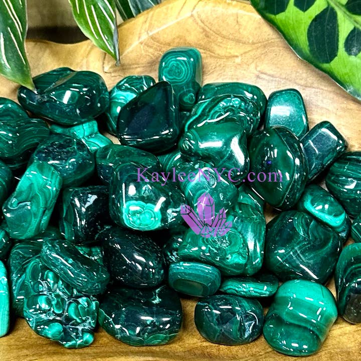 KayleeNYC - Wholesale Spiritual Stone/Crystal - 2 Lbs Natural Malachite Tumble Crystal Healing1