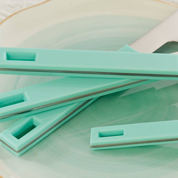 ANNOVA - Wholesale Flatware Set - ANNOVA Block Handle Silverware Set 20 Pieces Color Modern Style Flatware61