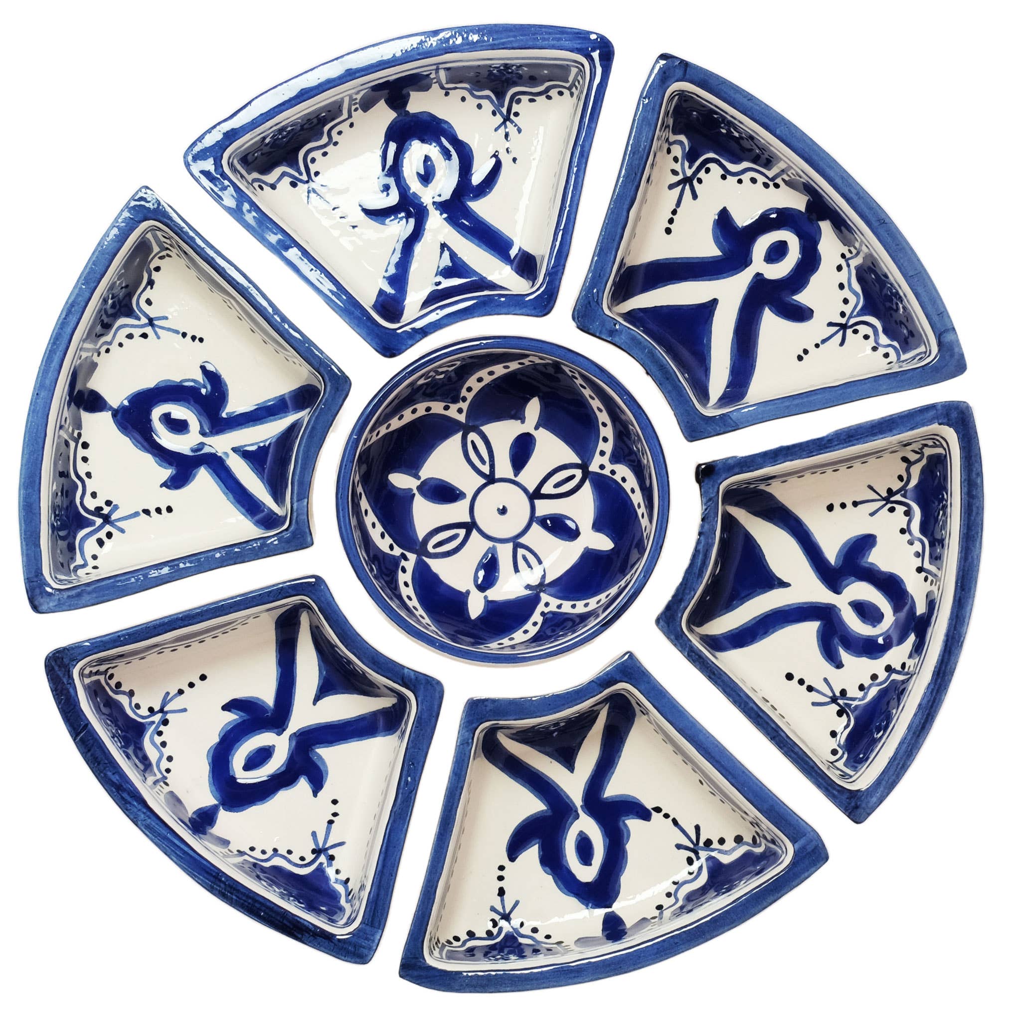 Sobremesa – Engroshandel Skål til krydderier/dip – Nigella keramisk tapas chip & dip taco server, fad2