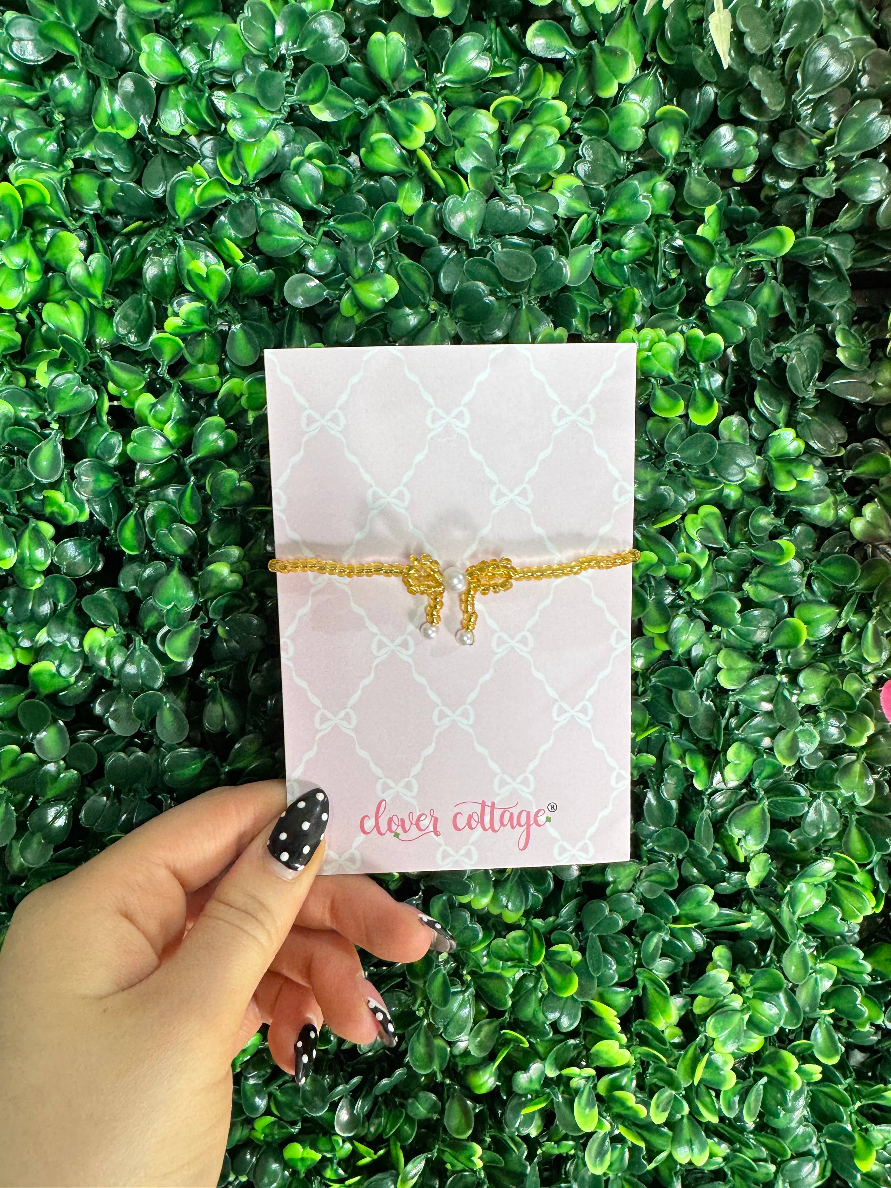 Clover Cottage - Vente Bracelet de perles – enfant - Bracelet Nœud Coquette8