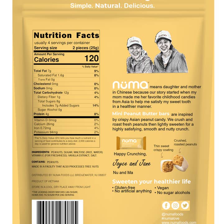 Numa Foods – wholesale Snack bar – Mini Peanut Butter Bars