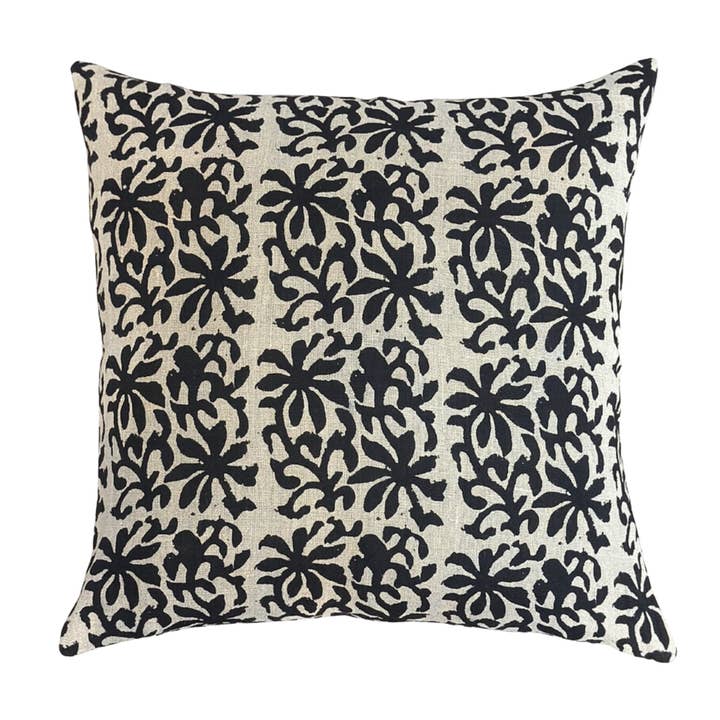 Aisha Black Pillow 22" x 22" for wholesale by Liam & Lana