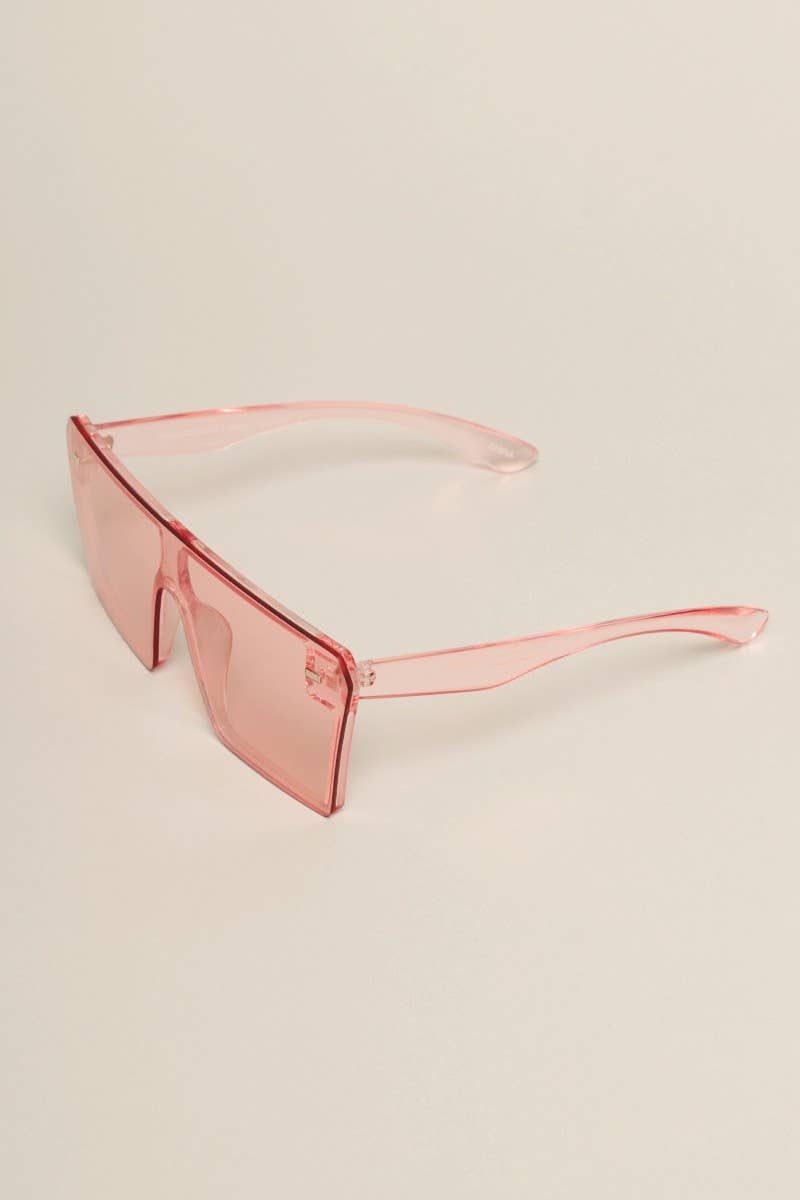 12 VERSCHILLENDE KLEUREN Uniseks transparante zonnebril met platte bovenkant voor groothandel op Faire8