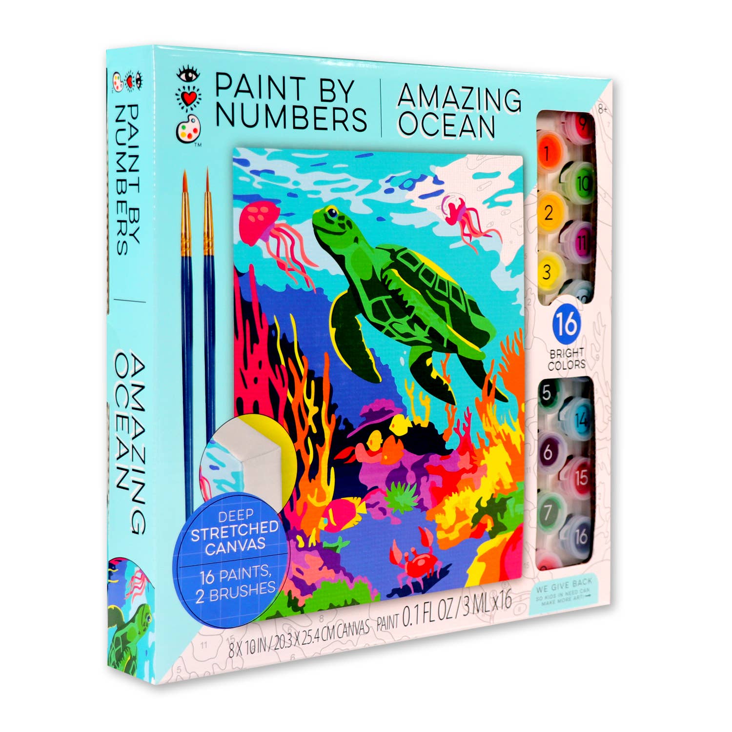 Bright Stripes - Wholesale DIY Craft Kit - Kids - iHeartArt Paint By Numbers Amazing Ocean1