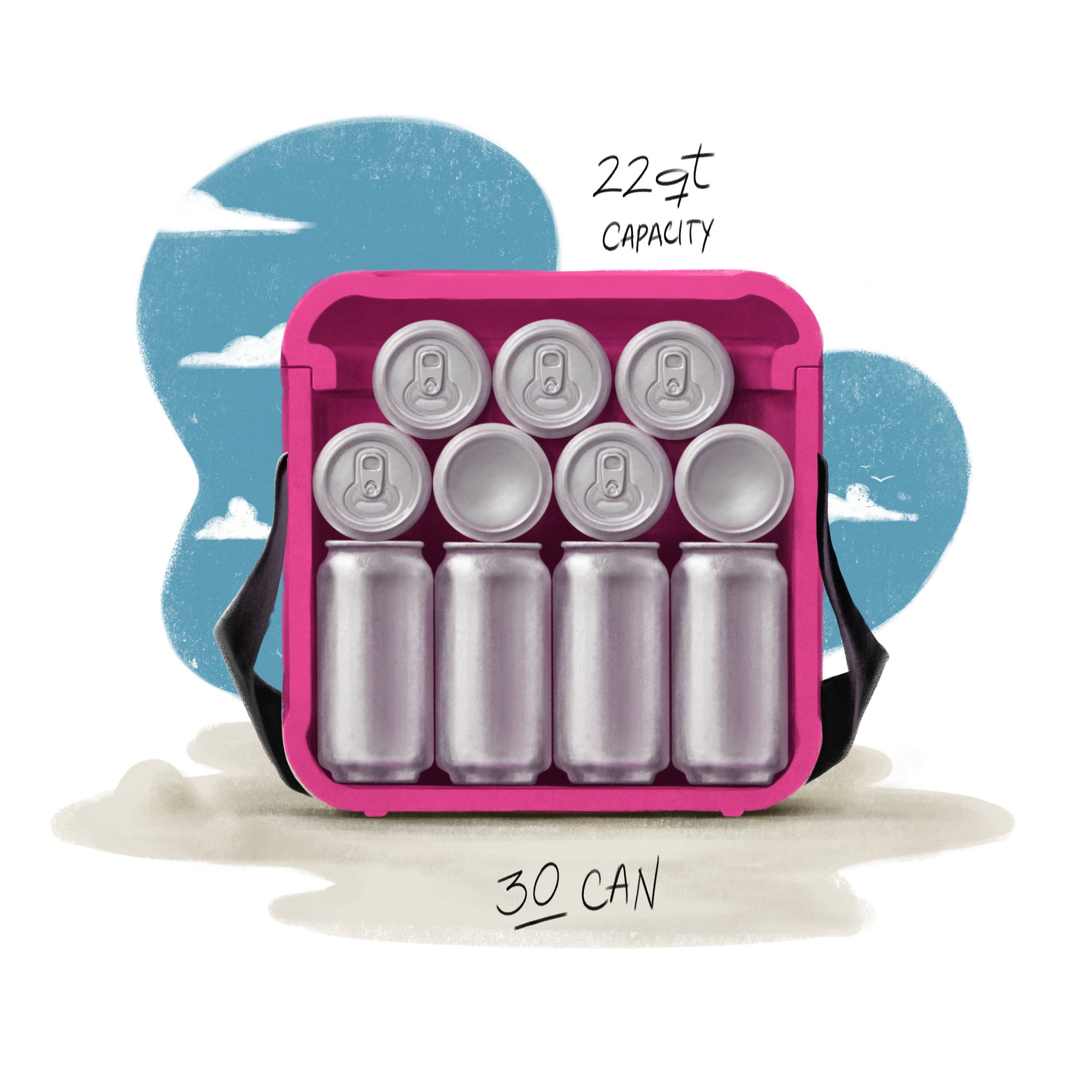 FOAM LLC - Wholesale Cooler/Cooler Bag - Flamingo Pink7