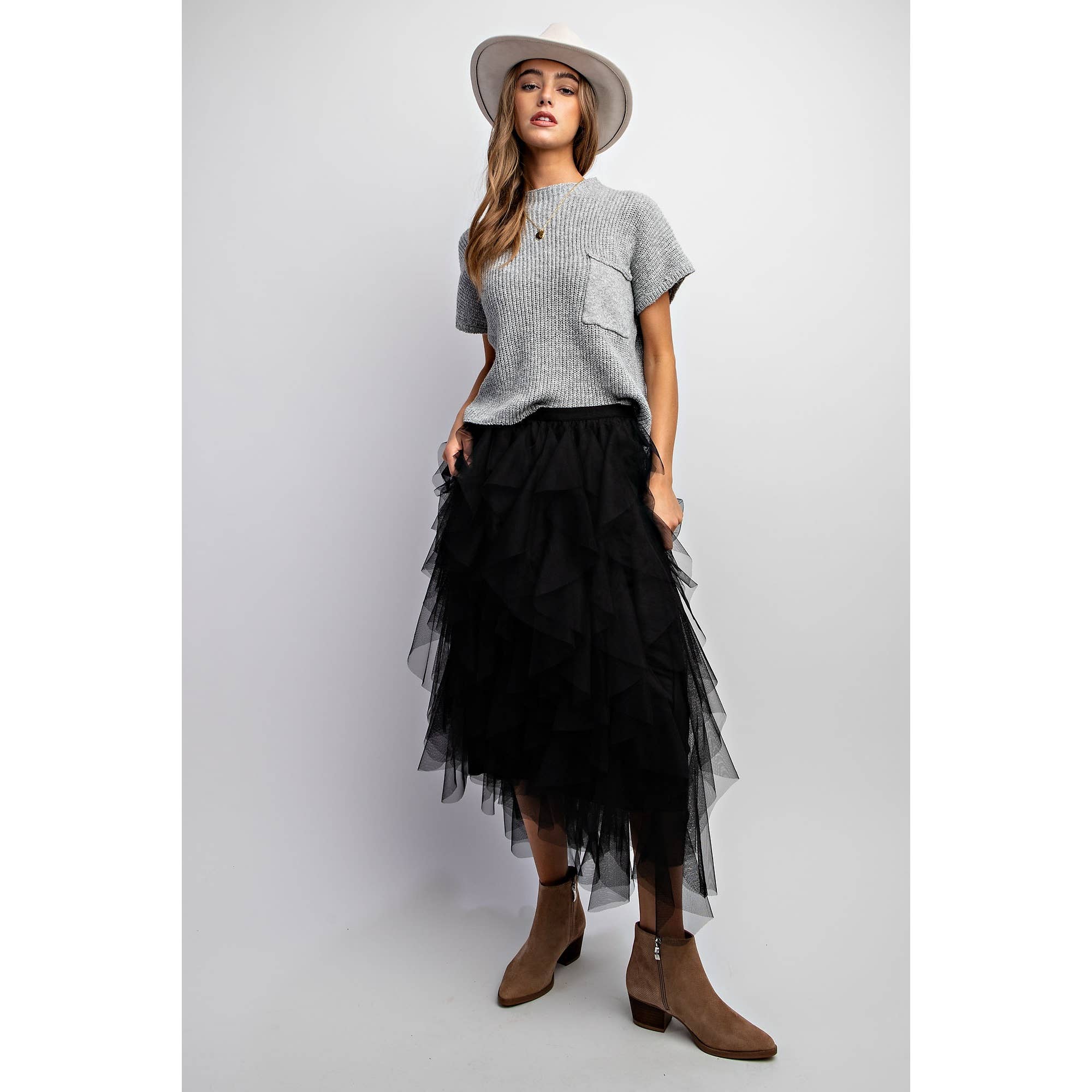 Sweet Generis - Wholesale Skirt - Women's - CASCADING TULLE MESH LAYERED MAX SKIRT7