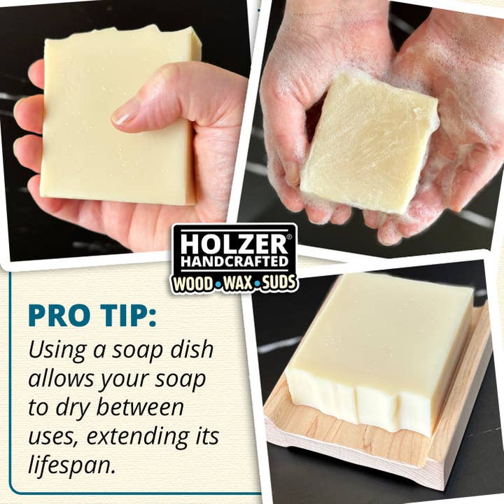 Holzer Handcrafted ® - Wholesale Bar Soap - Handmade Soap Bar | More Than Vanilla - Vanilla + Santal + Shea Butter Scented | Handcrafted Bar Soap | Natural Cold Process | Vegan | 4.5 oz7