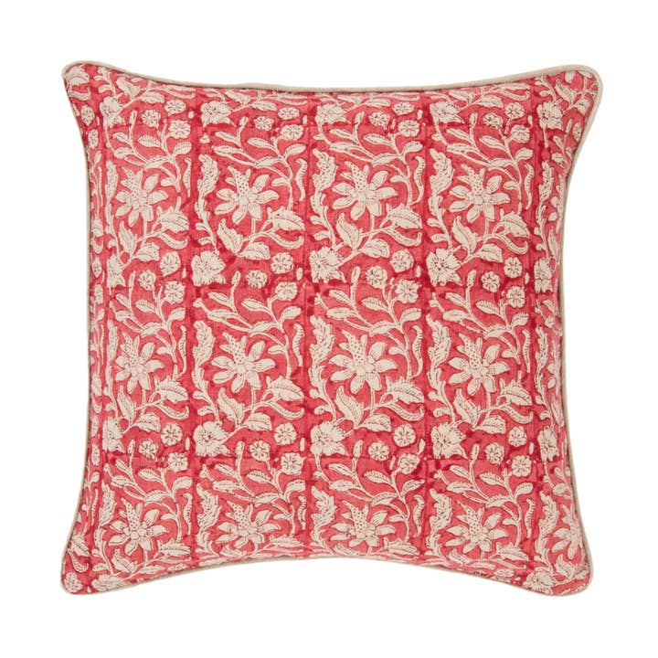 Gardenia Salmon Pillow Cover for wholesale by Alamwar