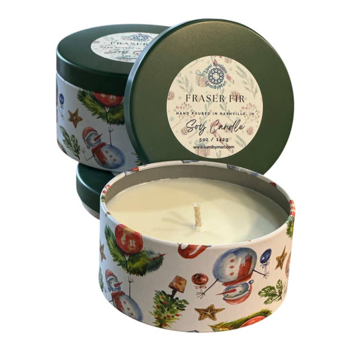 LumiByMari - Wholesale Travel Candles - Christmas Candle Tin