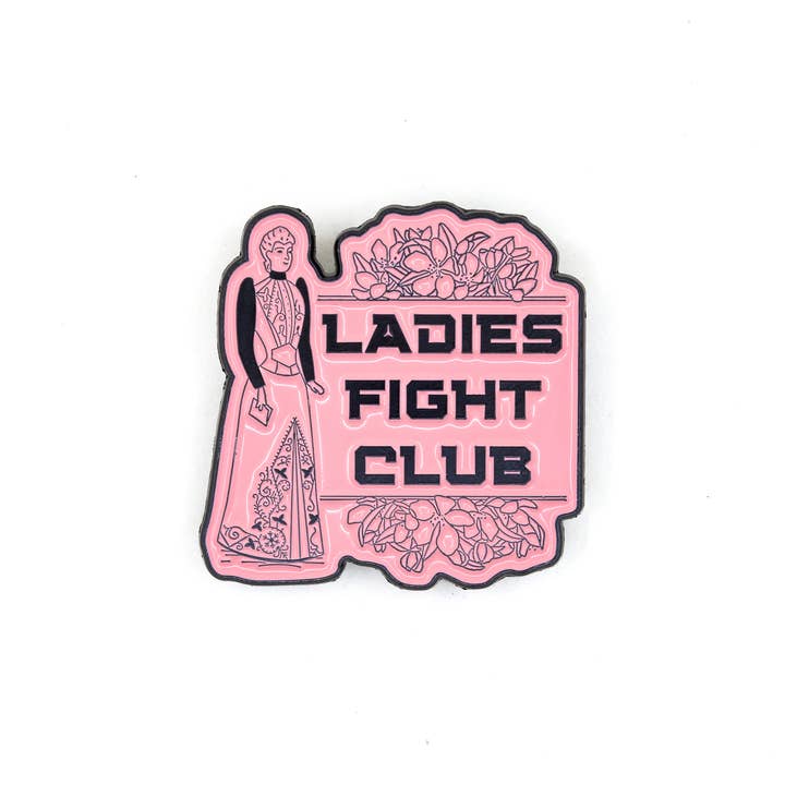 GetBullish - Wholesale Lapel Pin/Button - Ladies Fight Club Enamel Pin Victorian Funny Lapel Pin