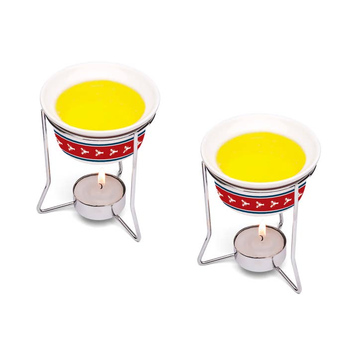 Fox Run Brands - Wholesale Butter Dish - Nantucket Seafood Butter Warmers, Set of 2, 3.25" x 4.5"2