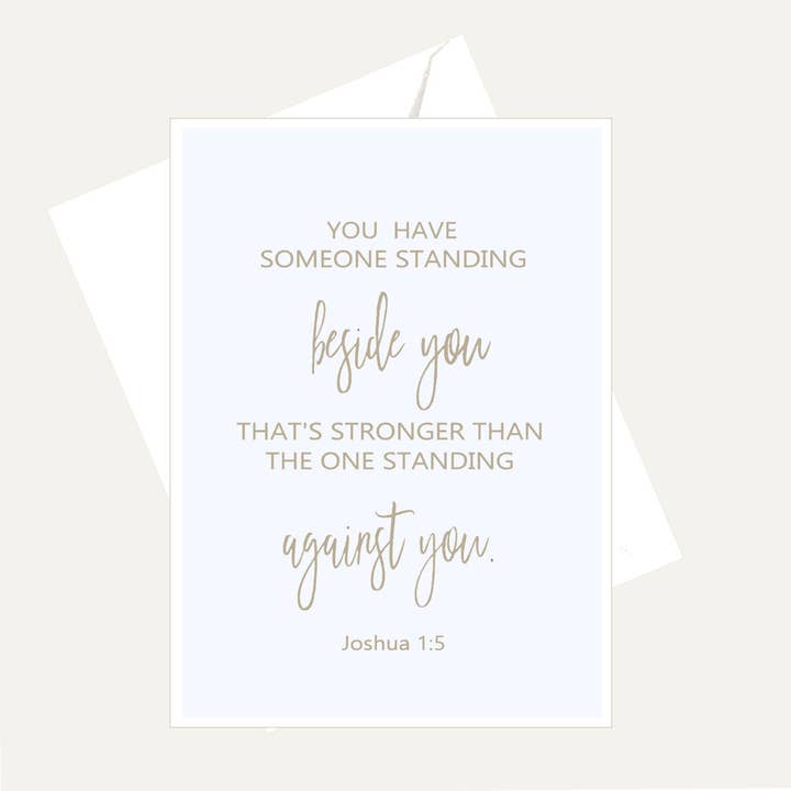 You Have Someone Standing Beside You... Love & Faith Card for wholesale by Bellflower Girl