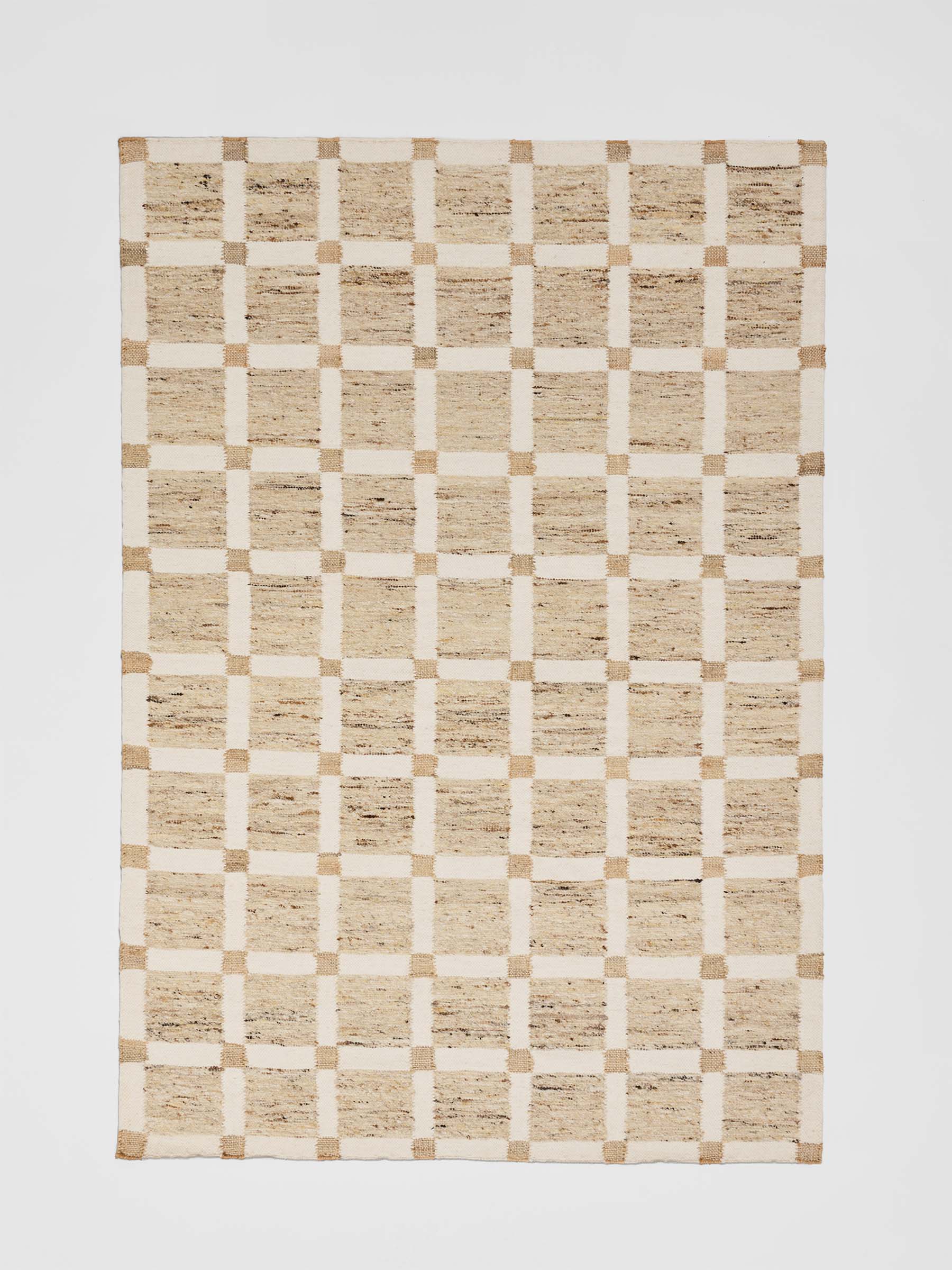 Beige Tapis en mélange de laine Taupo en vente sur Faire1