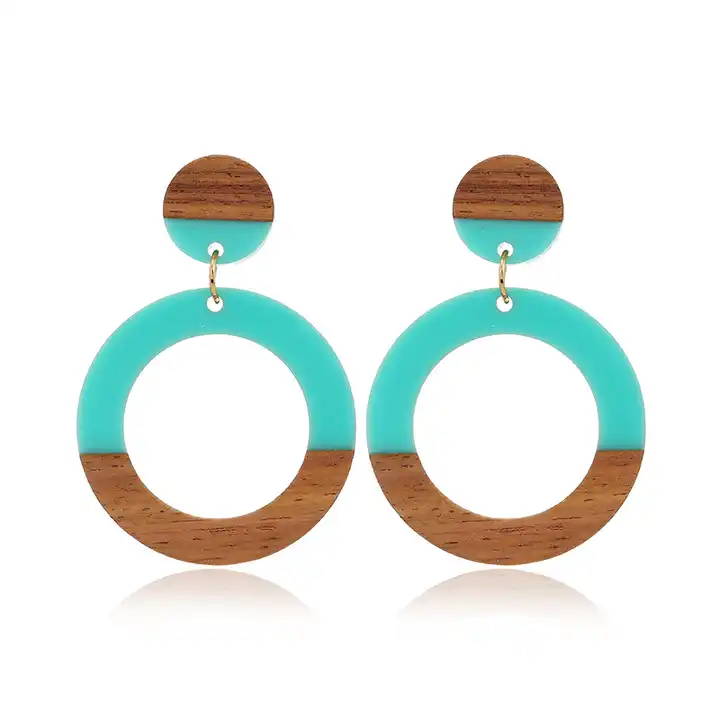 Wholesale RTS - Merry Wooden Circle Earrings for your store - Faire