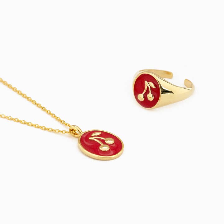 Sessori – Engroshandel Signetring – Guld kirsebærfarvet stempelsignetring4