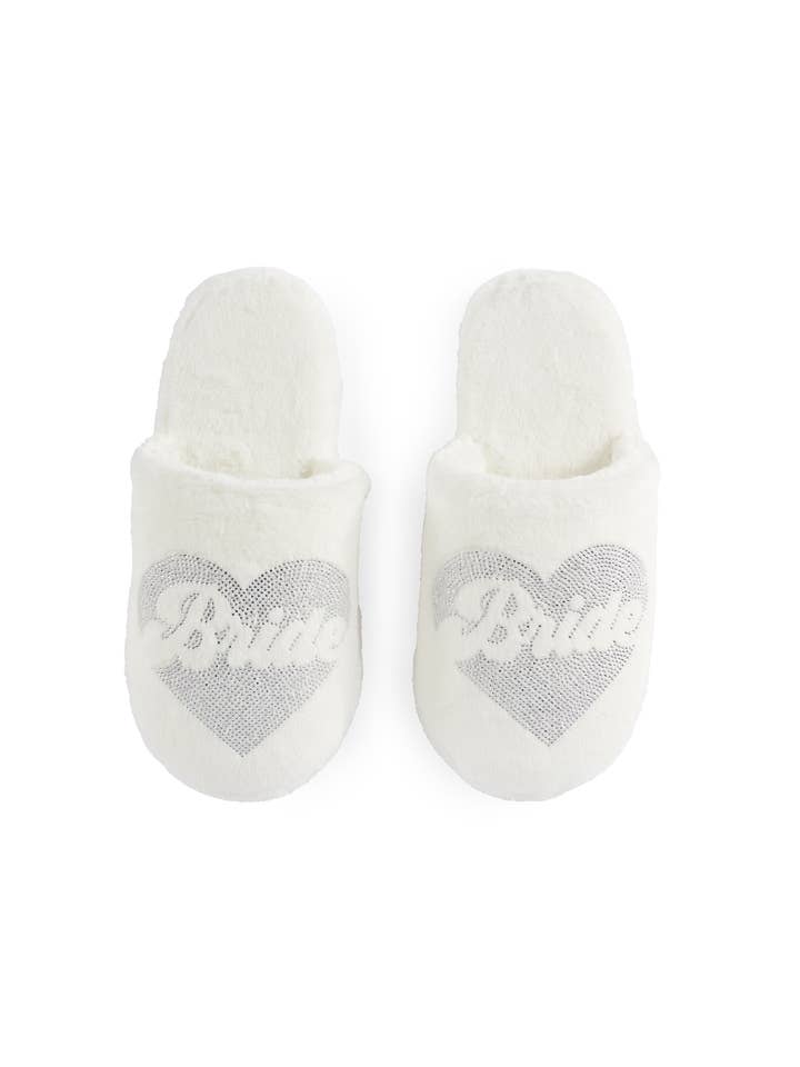 Shiraleah - Wholesale Slippers - Women's - BRIDE HEART SLIPPERS,IVORY