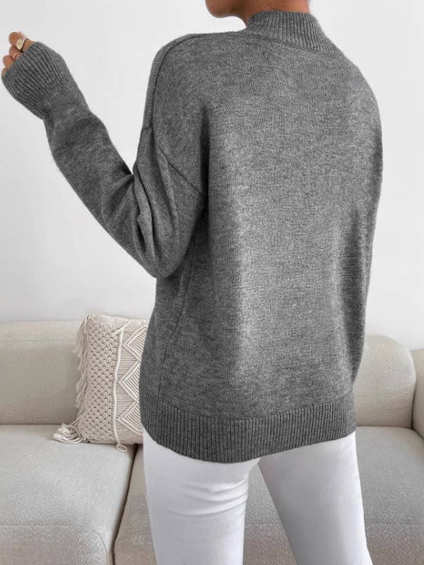 Masyal - Wholesale Knit Sweater - Women's - Autumn Winter Half Turtleneck Long Sleeve Sweater11
