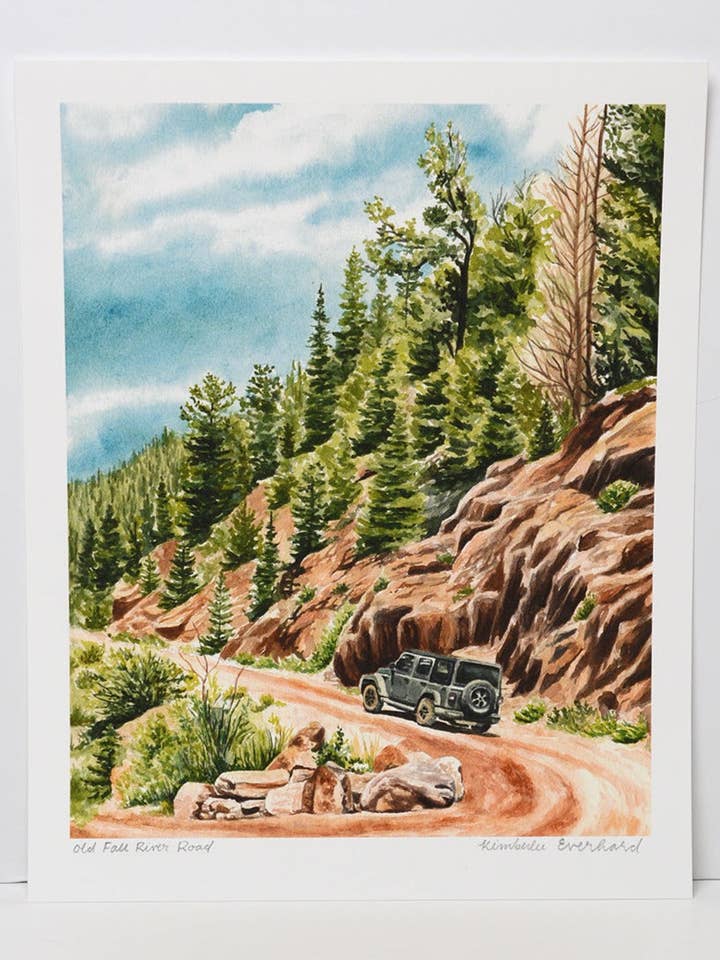 Old Fall River Road - Fine Art Print for wholesale by Kim Everhard Art