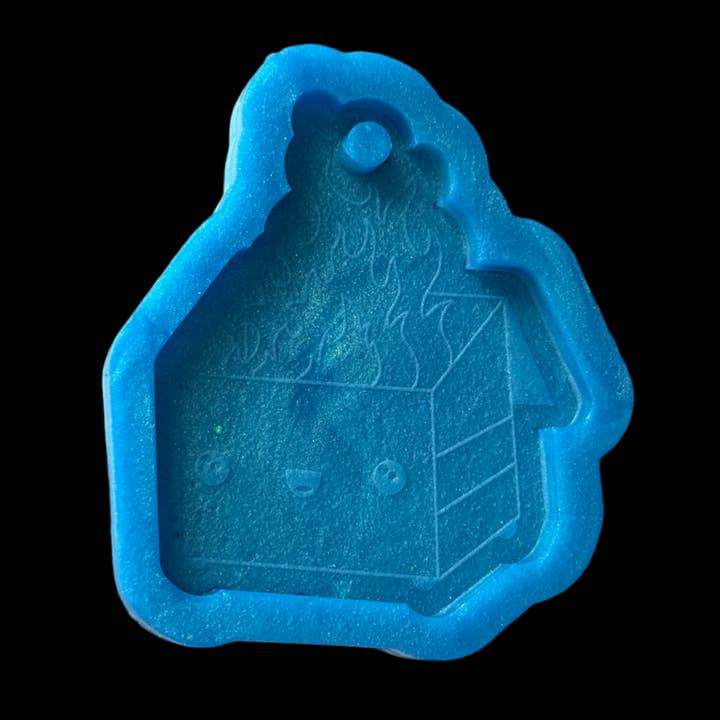 Stampo per portachiavi a forma di cassonetto in fiamme per la vendita all'ingrosso da parte di KCRESINSHOP