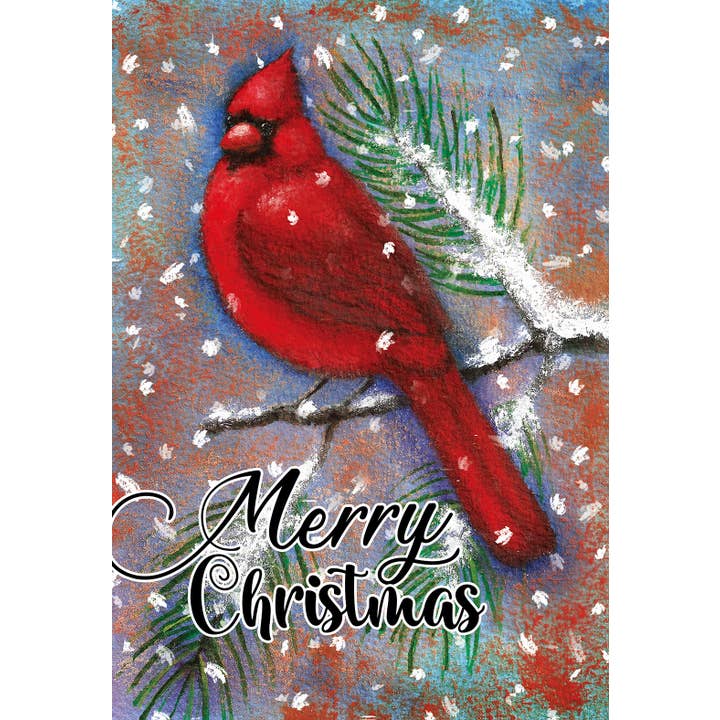 Wholesale Home Decor - Wholesale Flag - Christmas Cardinal House Flag 28x40in