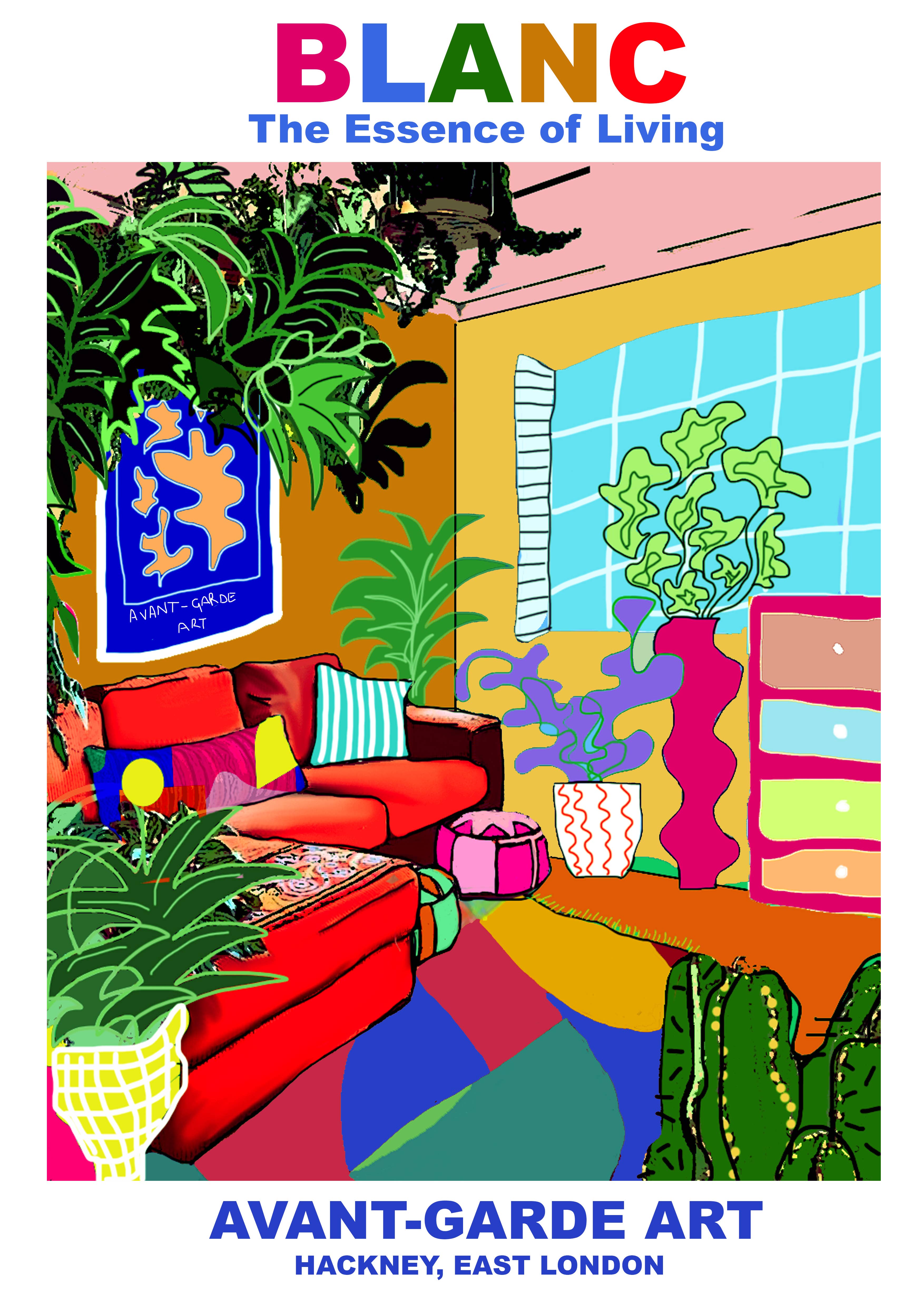 BLANC Prints UK – wholesale Art print – A Hackney Home A3 Print1