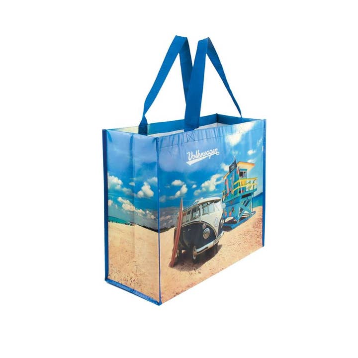VW Bus Reuseable Large Bulk Foldable Shopper Bag - Beachlife for wholesale by VW Collection by BRISA