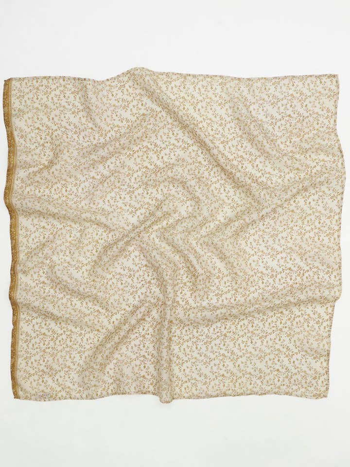 Vintage Silk Square Scarf - No. 250821 for wholesale by Anchal