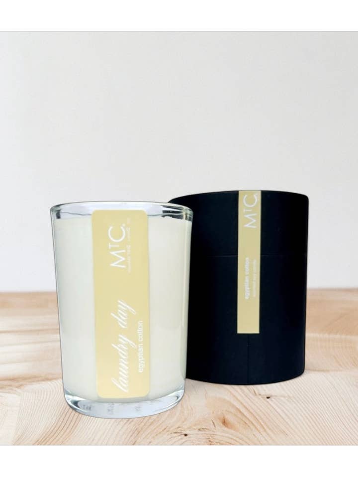 Egyptian Cotton - Soft Linen, Spa Soy Candle | Laundry Day for wholesale by momMY TIME candle co.