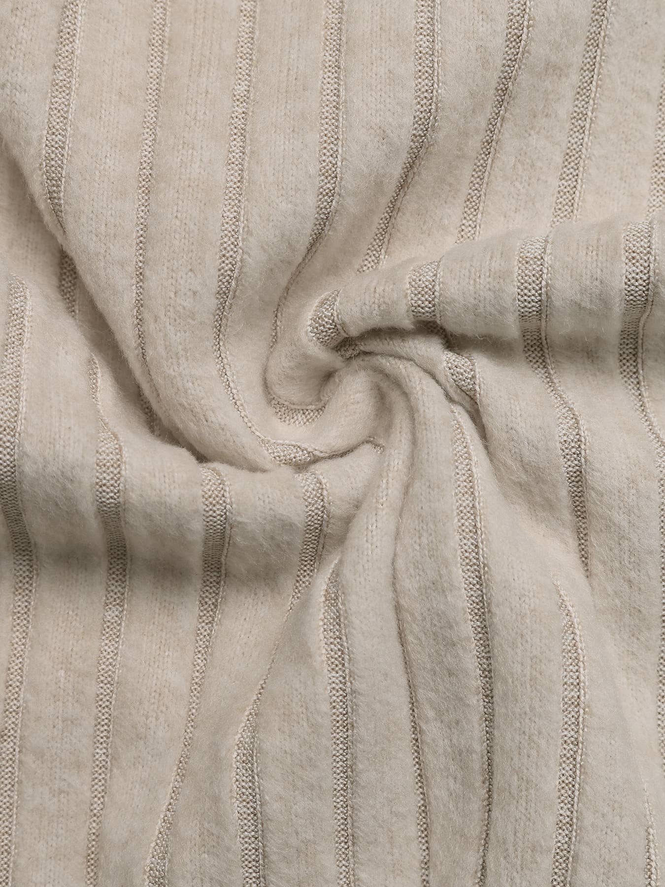 KHAKI Fashionable loose knitted long-sleeved T-shirt for wholesale on Faire12