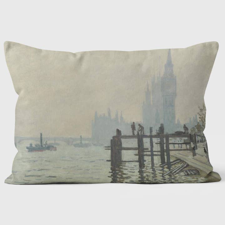 El Támesis Debajo de Westminster - Claude Monet para venta al por mayor de ART CUSHIONS