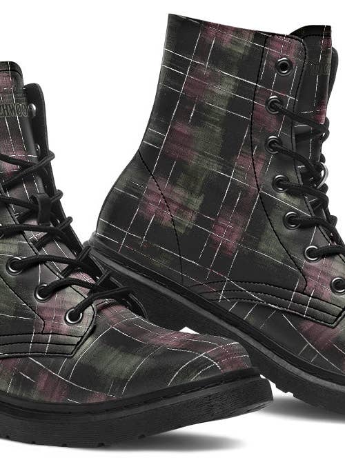 Vegan Enkellaarzen - Ruitjespatroon voor wholesale door Witchwood Bags