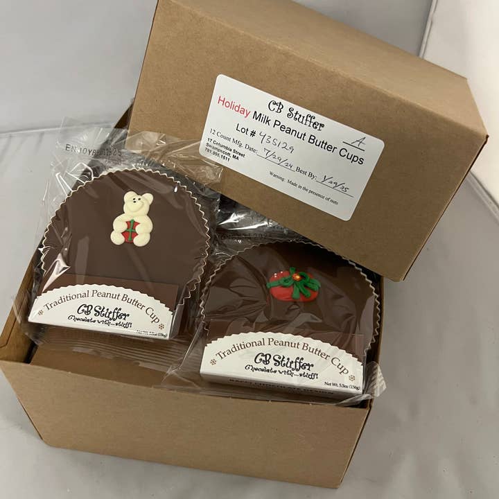 CB Stuffer - Vente Friandises enrobées de chocolat - Tasse à beurre de cacahuète traditionnelle des vacances