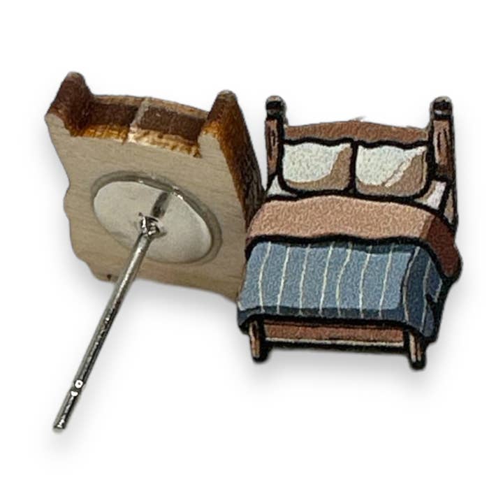 Bed Stud Earrings #3121 for wholesale by Green Tree Jewelry