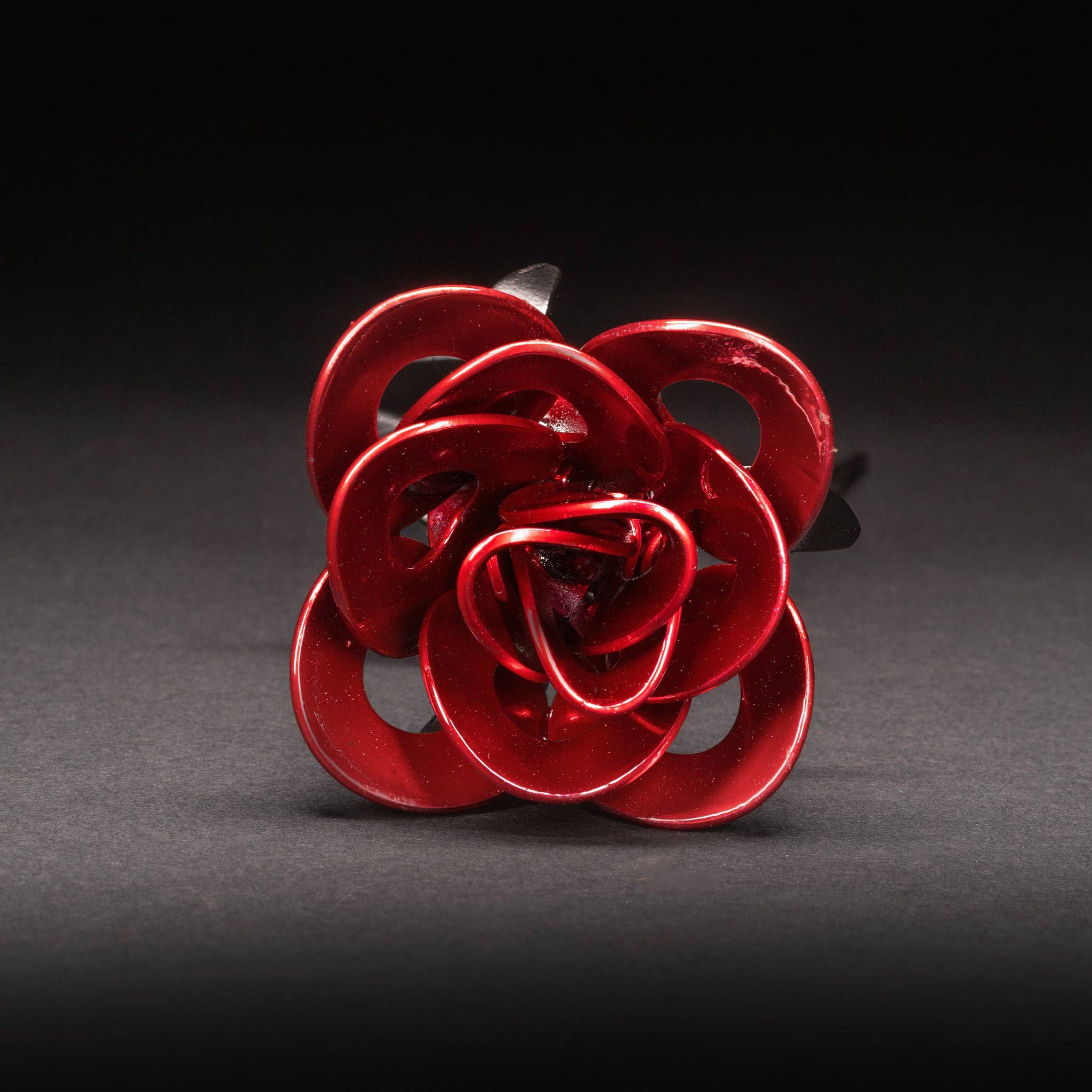 Metal Relic - Wholesale Artificial Flowers - Red and Black Single Immortal Rose Individually Packed5