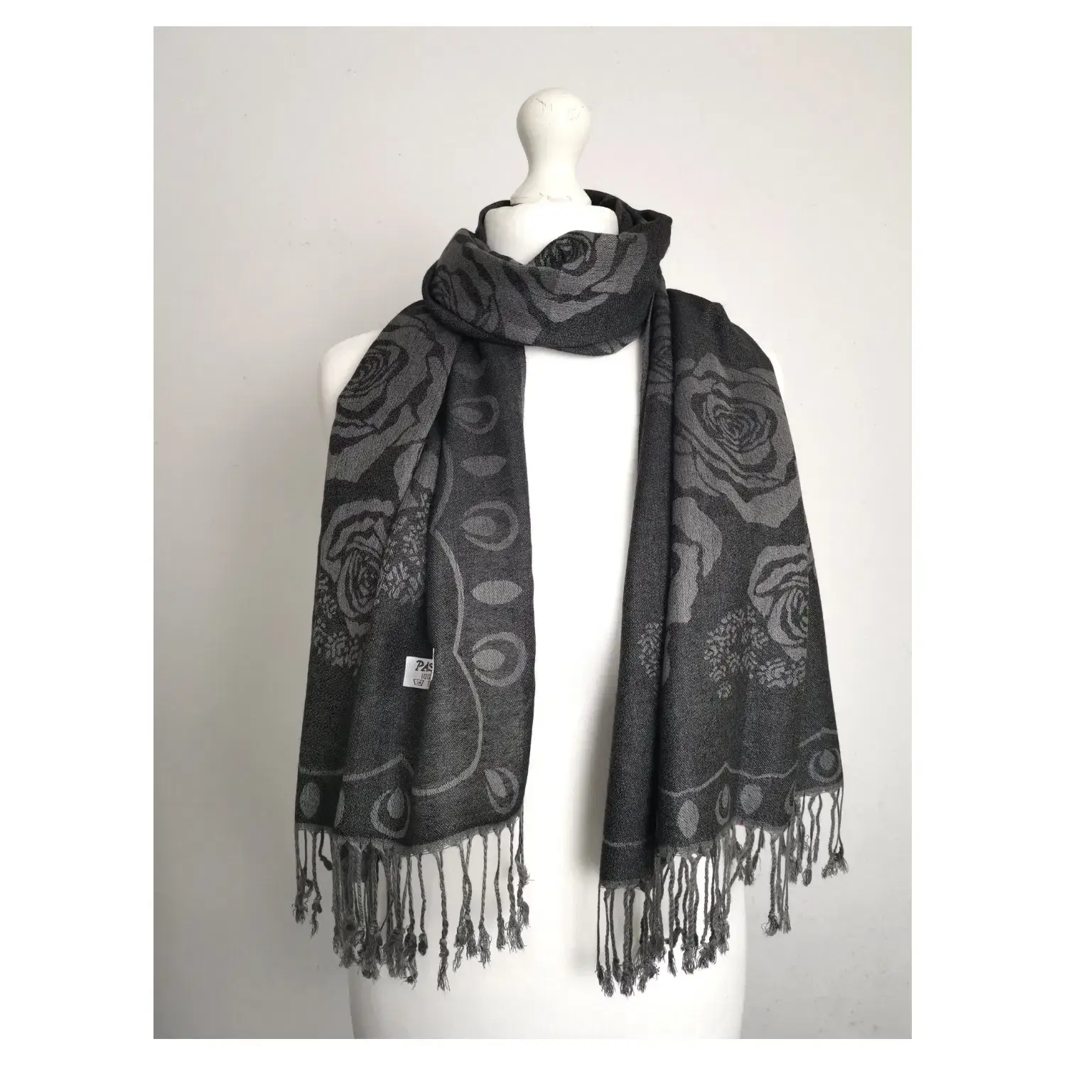 Superbia - Wholesale Scarf - Women's - Super Soft Reversible Pashmina Scarf /Shawl -Roses 1880