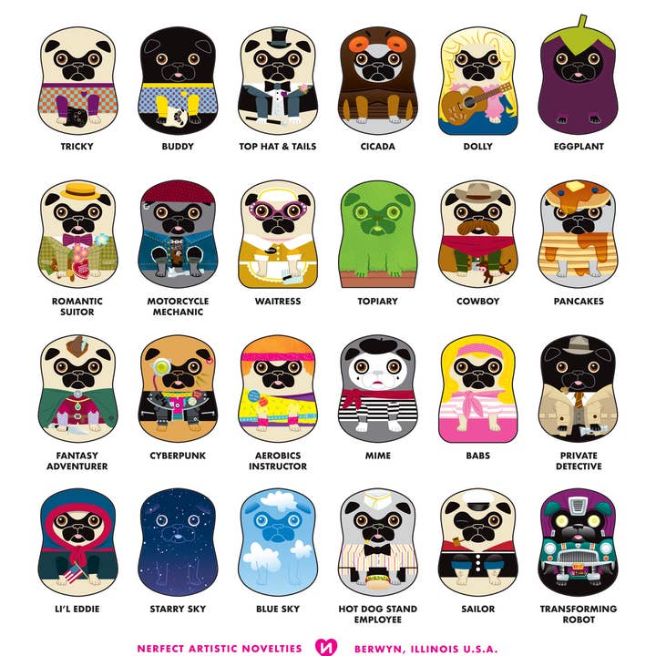 Nerfect Artistic Novelties - Vendita all'ingrosso Peluche - Bambini e neonati - Nerfect Pug Surprise | Serie 11 (Peluche a sorpresa in busta cieca)3