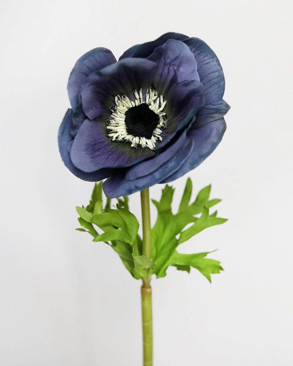 Prestige Botanicals - Wholesale Artificial Flowers - Real Touch Blue Anemone 17.5”3