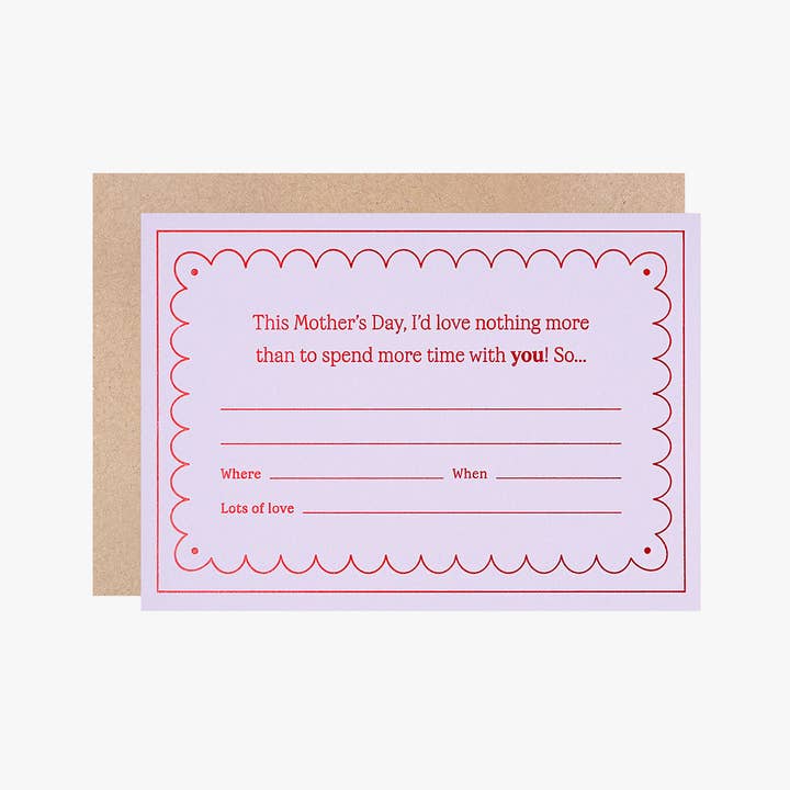 Another Loop - Wholesale Mother's Day Card - Mother’s Day Gift Voucher | Blank Ticket | Card For Mum1