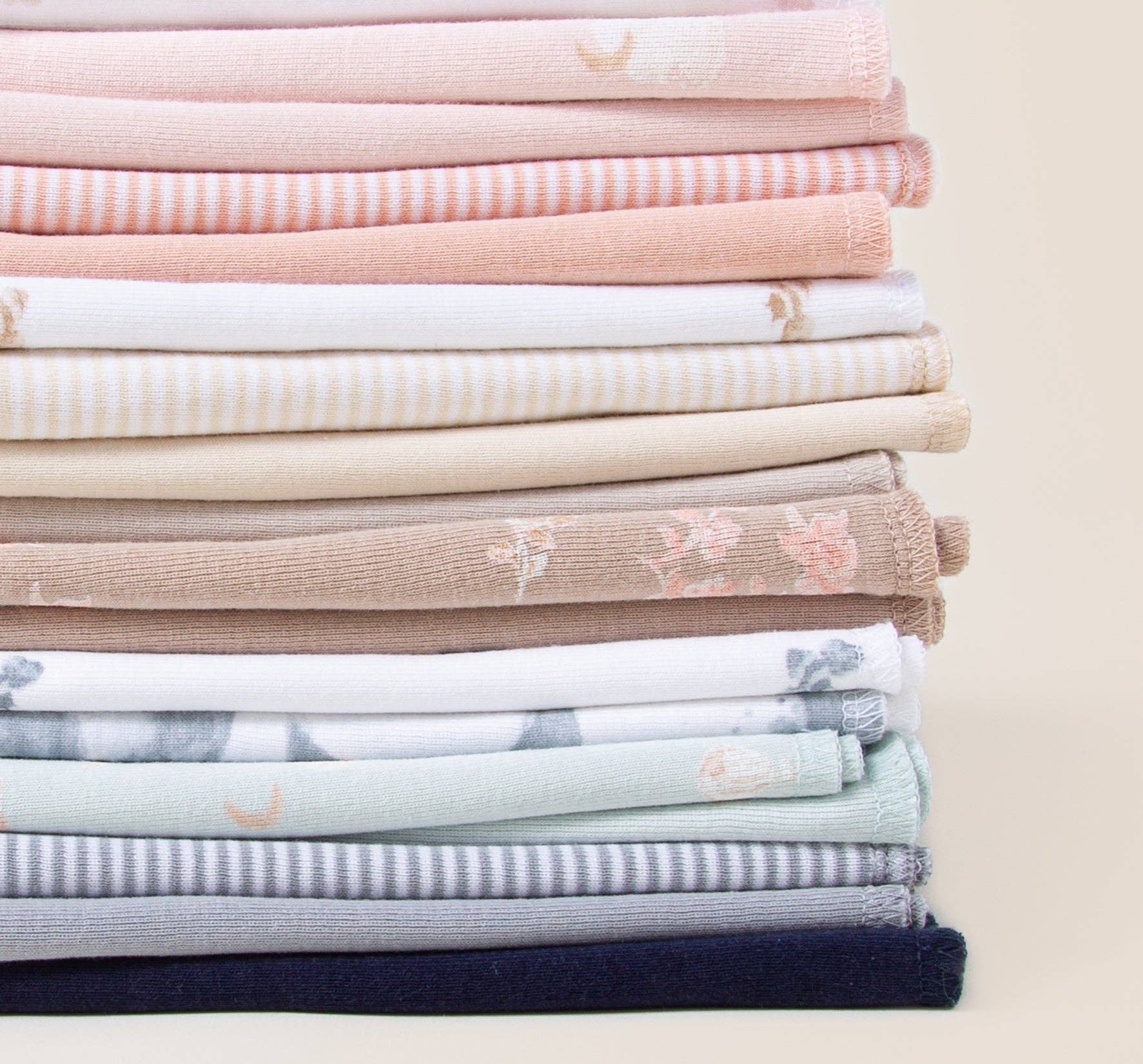 Solid Organic Cotton Burp Cloths 5 Pack - Pink Sand for wholesale on Faire1