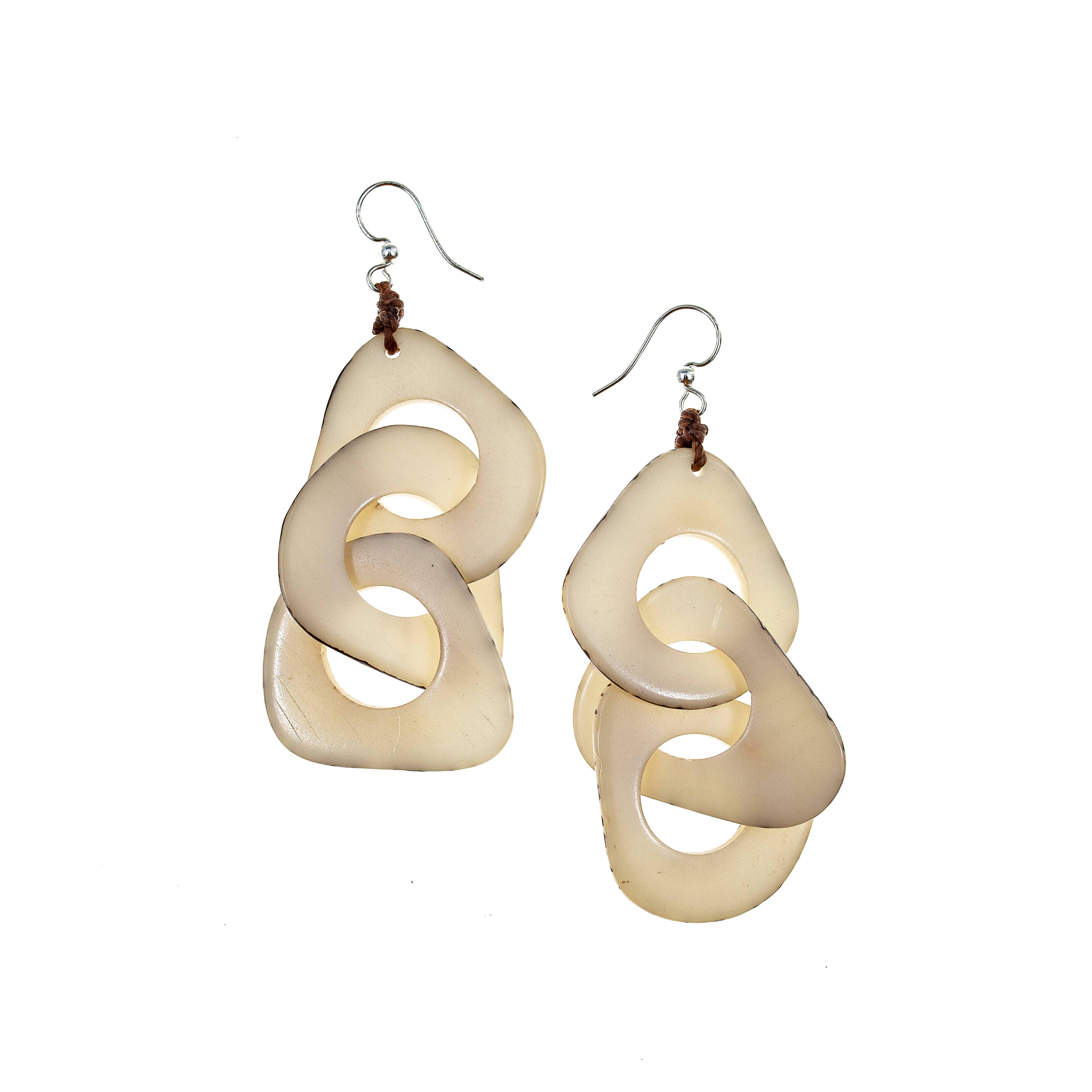Organic Tagua Jewelry - Wholesale Dangle Earrings - Vero Earrings7