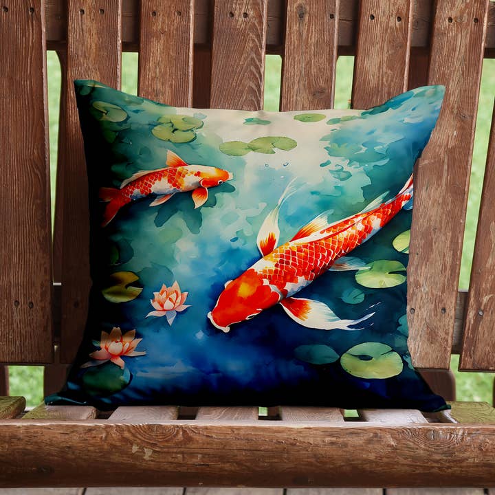 Coussin Koi Fish 14x14 DAC2798 pour la vente par Caroline's Treasures