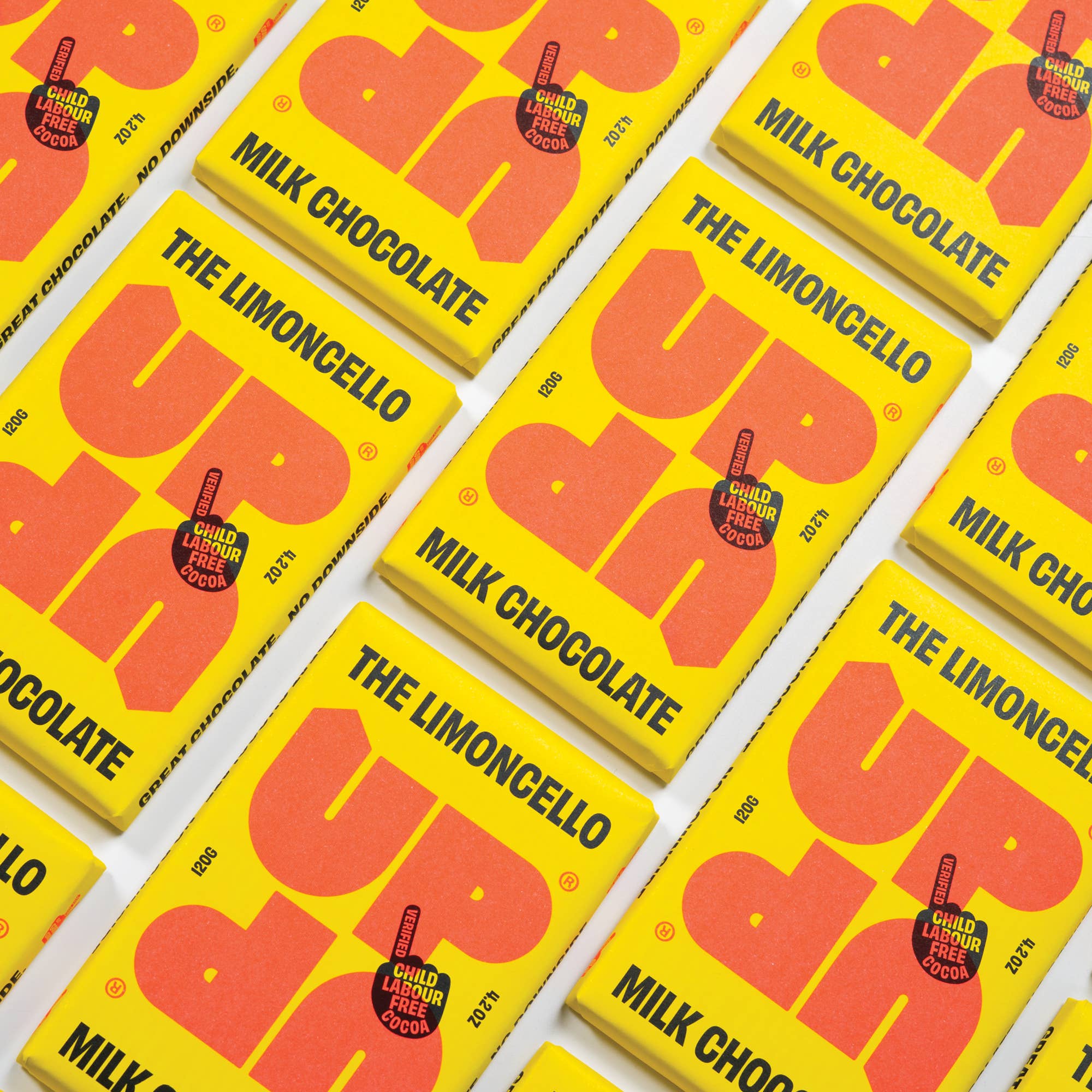 UP-UP Chocolate [No duties when shipping to US!] - Wholesale Chocolate Bar - Limoncello Milk Chocolate Bar 120G/4.2OZ1