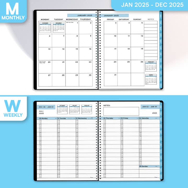 Ensight – wholesale Planner – Weekly Appointment Book for Jan-Dec 2025 Monthly Planner