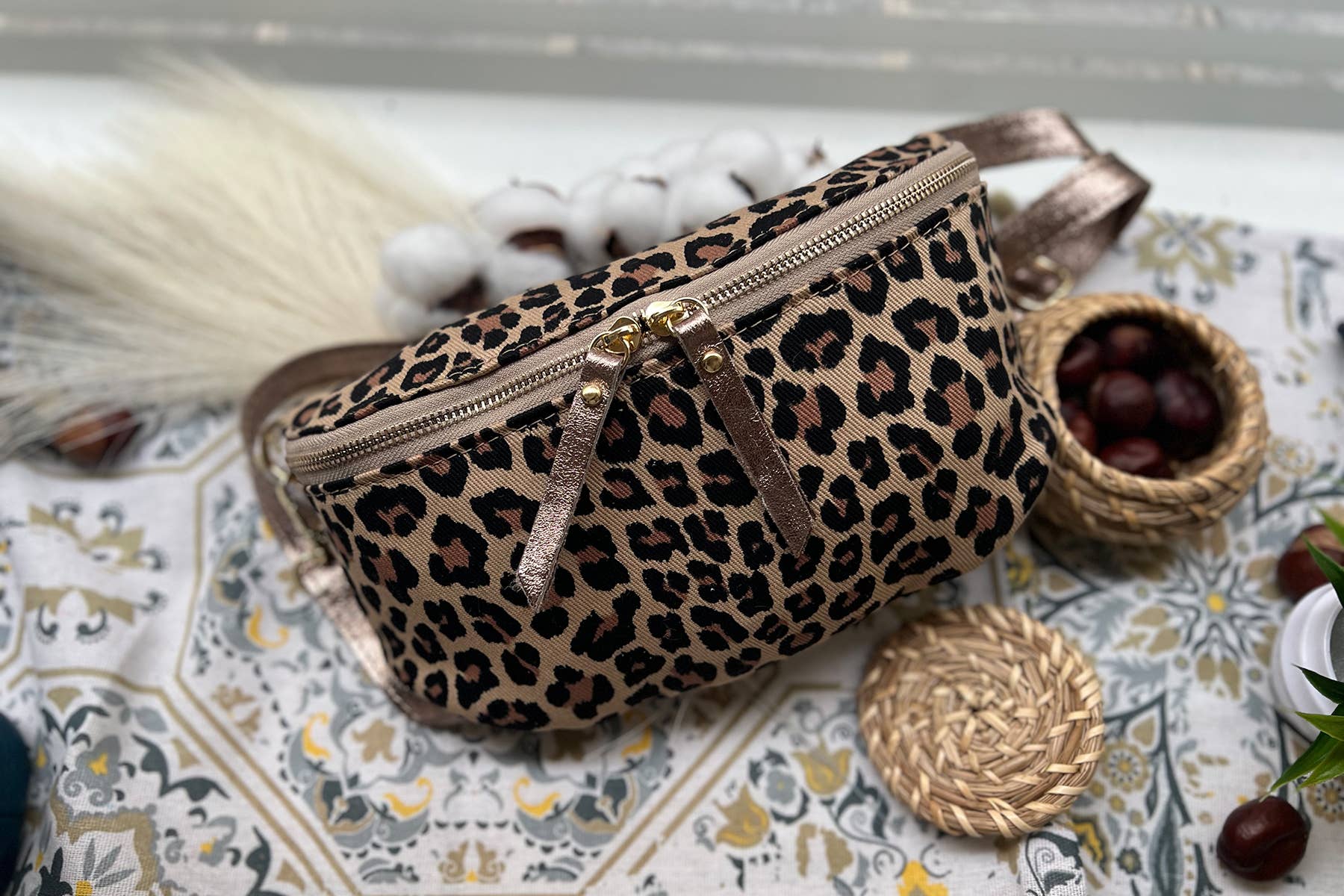Cherry Paris - Wholesale Belt Bag - Women's - ROSA LEOPARD Bag - 4135B16