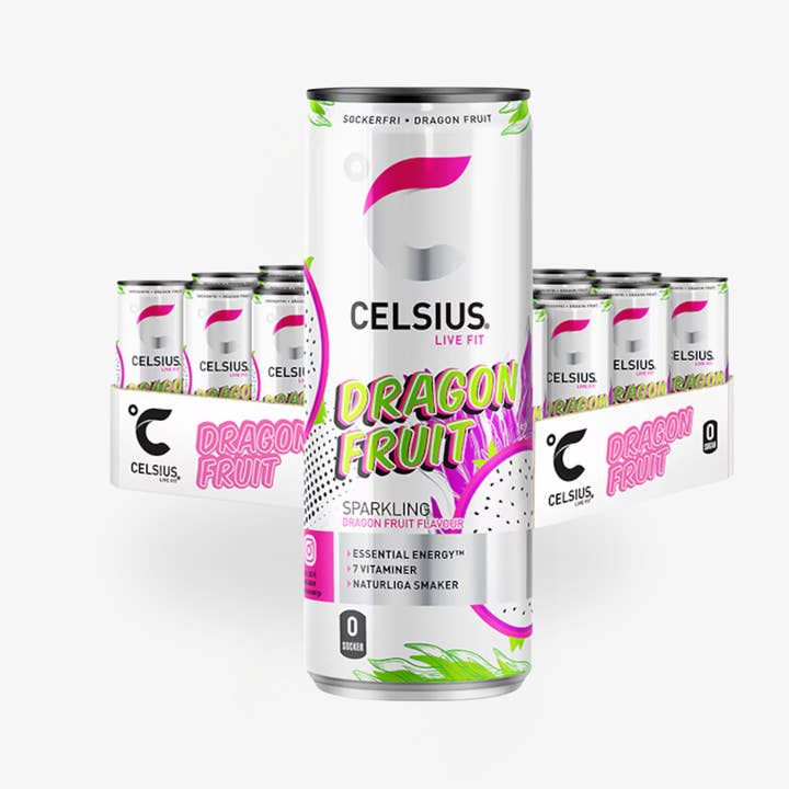 CELSIUS Fruit du Dragon pack de 24 pour la vente par Nordic Refreshment