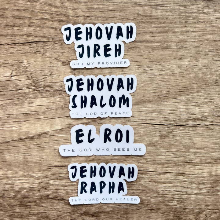 Abiding Love Co. - Wholesale Sticker - Names of God Sticker1