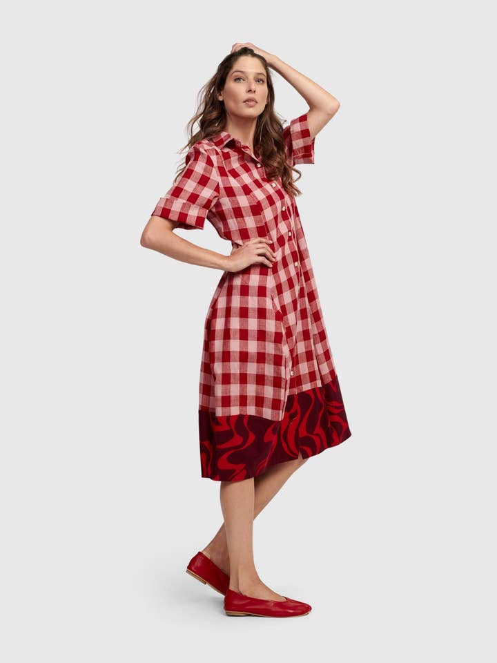 Bunny Wonderful Shirt Dress, Check for wholesale by Alembika